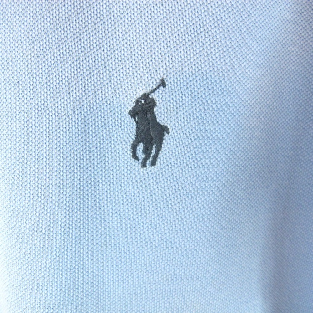 Vintage Polo Ralph Lauren Custom Slim Fit Short Sleeve Polo Shirt Men's L Blue - Picture 3 of 7